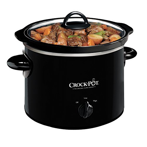 Crock-Pot 2-QT Round Manual Slow Cooker, Black (SCR200-B)