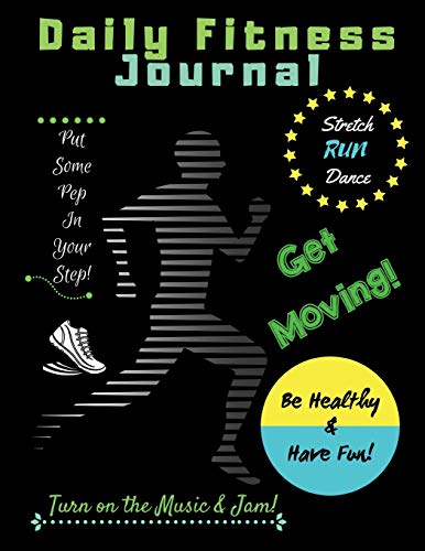 Daily Fitness Journal (Black Cover Kids Fun Exercise Guide Log Book for children)