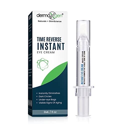 DERMAXGEN Puffy Eye Treatment TIME REVERSE Instant Anti-Aging Eye Cream New Advanced Formula - Visibly Reduce Under-Eye Bags, Wrinkles, Dark Circles, Fine Lines & Crow's Feet Instantly