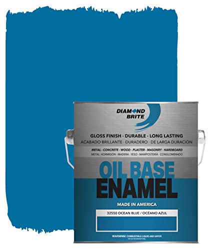 Diamond Brite Paint 1 Gallon Oil Base Enamel Paint in Ocean Blue 32550-1
