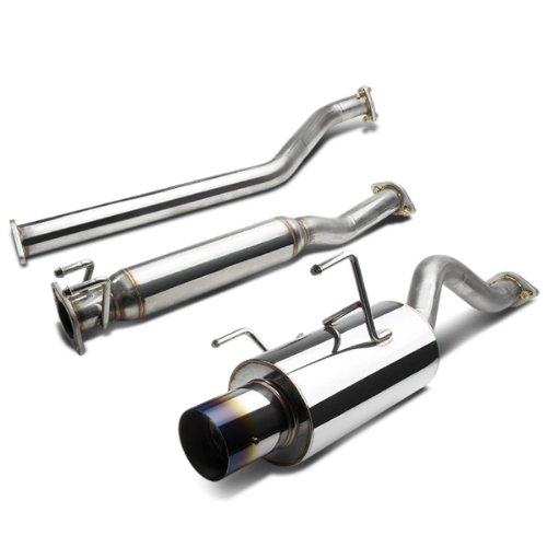 DNA MOTORING CBE-ARSX-NS-BT Stainless Steel Cat Back Exhaust System [Compatible with 02-06 Acura RSX DC5 Non Type-S]