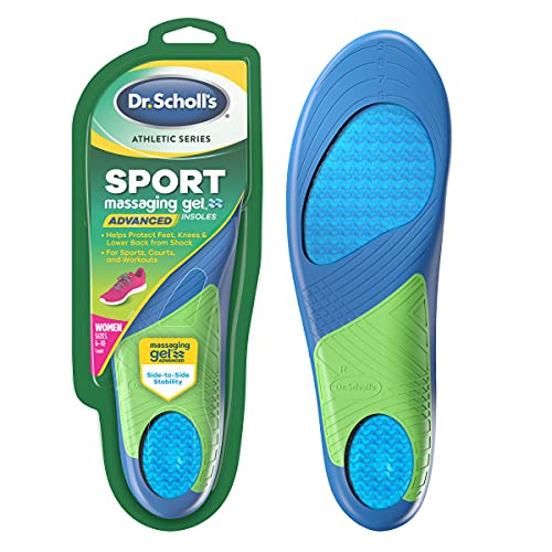 Dr. Scholl's Athletic series, Advanced Sport Massaging Gel Insoles for Women's sizes 6-10, Multi-color