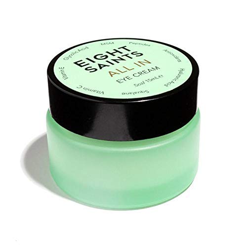 Eight Saints All In Eye Cream, Natural and Organic Anti Aging Under Eye Cream to Reduce Puffiness, Wrinkles, and Under Eye Bags, Dark Circle Under Eye Treatment, .5 Ounce