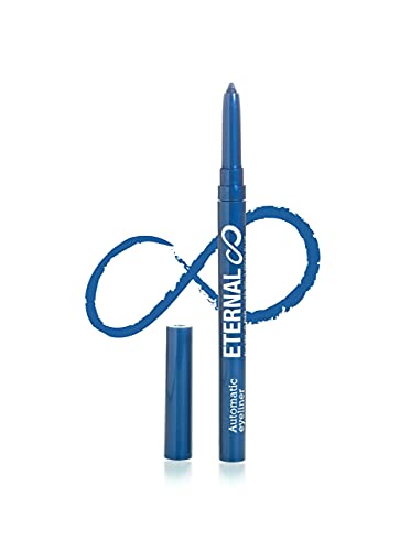 Eternal Cosmetics Automatic Water Resistant Eyeliner – Easy Glide-on for a Professional All Day Smokey or Dramatic Effect, Long Lasting and No Smudge Mechanical Eye Pencil (Deep Blue)