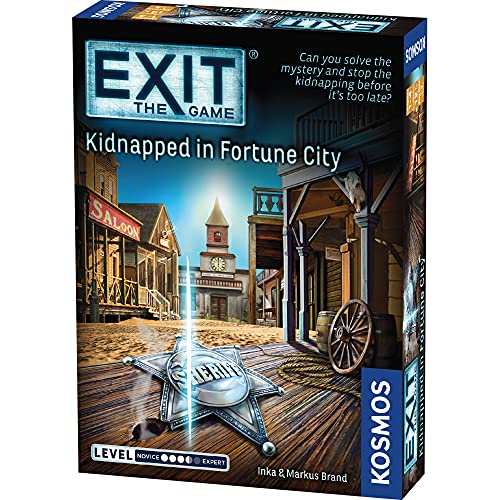 Exit: Kidnapped in Fortune City| Exit: The Game - A Kosmos Game | Family-Friendly, Card-Based at-Home Escape Room Experience for 1 to 4 Players, Ages 12+