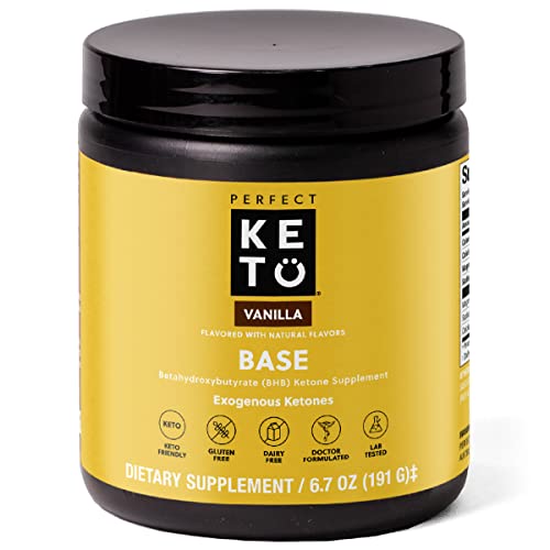 Exogenous Ketones Powder, BHB Beta-Hydroxybutyrate Salts Supplement, Best Fuel for Energy Boost, Mental Performance, Mix in Shakes, Milk, Smoothie Drinks for Ketosis – Vanilla