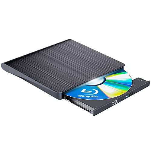 External Blu-ray Drive External Blu-ray BurnerCompatible with DVD CD Drive Portable 3DBlu-ray Burner with USB3.0 and Type-C Port, Suitable for Windows XP/7/8/10 MacOS for MacBook PC,Silent Highspeedul