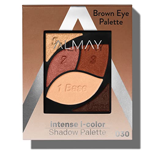 Eyeshadow Palette by Almay, Longlasting Eye Makeup, Primer Enriched with Antioxidant Vitamin E, Hypoallergenic, 010 Brown Eyes, 0.1 Oz