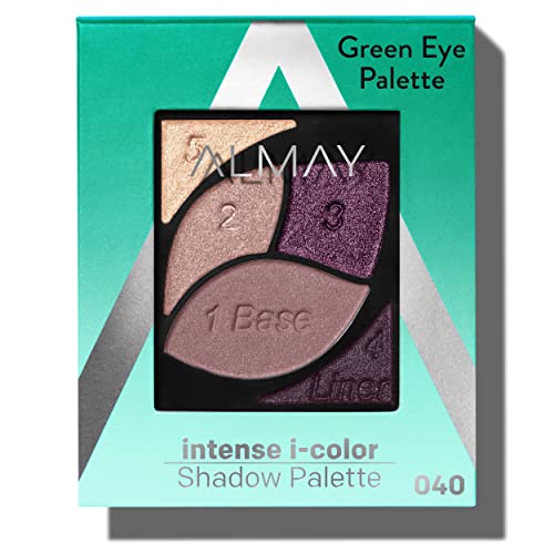 Eyeshadow Palette by Almay, Longlasting Eye Makeup, Primer Enriched with Antioxidant Vitamin E, Hypoallergenic, 040 Green Eyes, 0.1 Oz