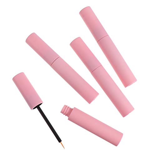 FRCOLOR 10Pcs 10ml Plastic Eyeliner Tube Eyelash Extension Liquid Container Empty Eyelash Gel Tube Lip Balm Container Cosmetic Bottle for DIY Lip Makeup Travel