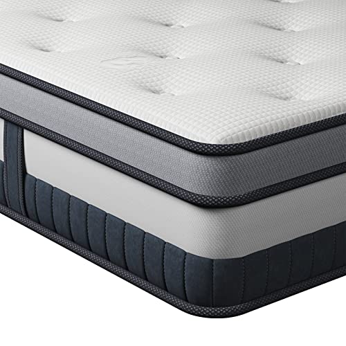 Full Mattress - Vesgantti 11 Inch Innerspring Multilayer Hybrid Full Size Mattress - Ergonomic Design with Memory Foam and Pocket Spring Mattress Full Size - Box Top Series Medium Firm Feel