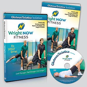 Gluteus/Sciatica Isolation Exercise and Stretch Workout DVD to Lessen Pain, Increase Strength, Improve Flexibility and Range of Motion with Aaron Wright
