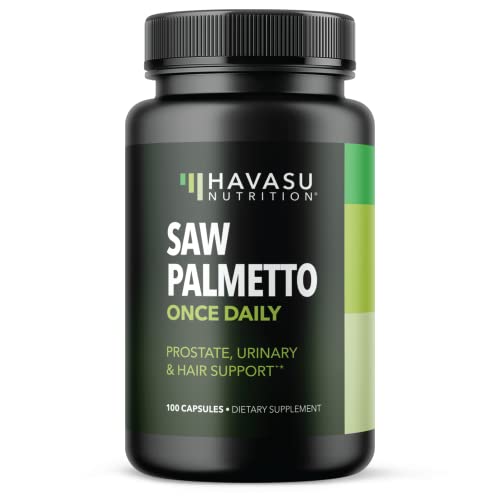 HAVASU NUTRITION Saw Palmetto for Men | DHT Blocker for Hair Growth and Potent Prostate Supplements for Men and Alpha Males | 100 Vegan Vitamins
