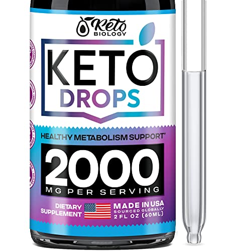 Keto Diet Drops with BHB Exogenous Ketones - Made in USA - Fat Burner & Appetite Suppressant - Natural Keto Liquid - Keto Weight Loss