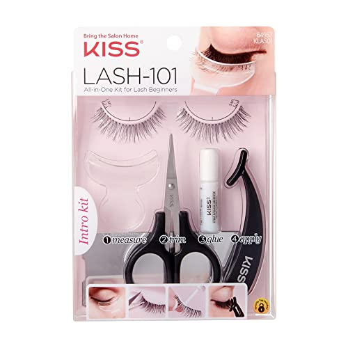 KISS Lashes True Beginner's All-In-One Lash Extensions Kit, 1 Pair