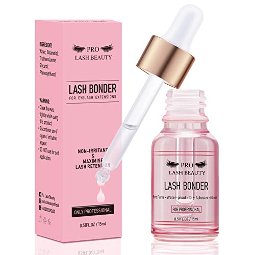 Lash Bonder for Eyelash Extensions Super Bonder Glue Accelerator Lash Extension Sealant Longer Retention Waterproof Oil-proof Special Dropper design for Dose Control 15ml