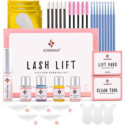 Lash Lift Kit for Perming, Curling and Lifting Eyelashes | 2022 Updated | Semi Permanent Salon Grade Supplies for Beauty Treatments | Includes Eye Shields, Pads and Accessories