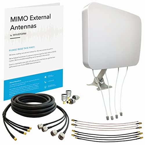 MIMO 4x4 Panel External Antenna Kit for 4G LTE/5G Hotspots & Routers (Full kit)