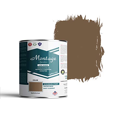 Montage Signature Interior/Exterior Eco-Friendly Paint, Old Walnut, Low Sheen, 1 Gallon