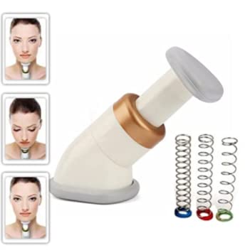 Neckline Slimmer & Toning Massager System, Double Chin Remover Facial Neck Line Exerciser Chin Massager, Face Lift Thin Jawline Double Chin Reducer, 100 Pcs Cotton Swabs, Workout for Men and Women