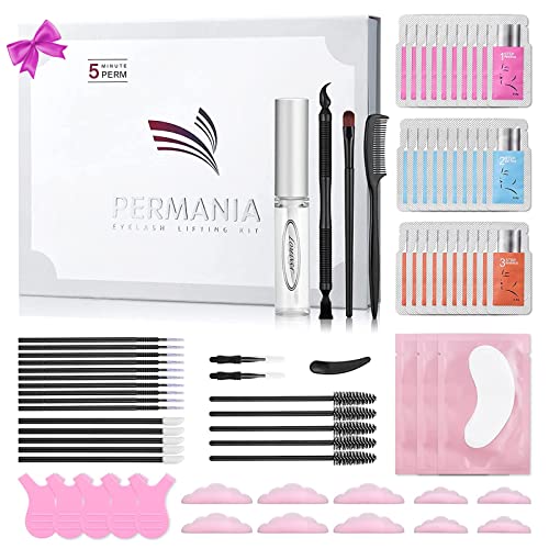 PERMANIA lash Lift Sachet Kit,Lash Perm Kit, Fast Eyelash Lifting 5 Minutes DIY at Home with Strong Glue Disposable Sachet Professional Lash Perming Kit Last 8 Weeks?30pcs?