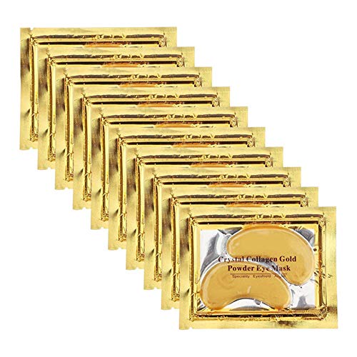 Permotary 30 Pairs 24K Gold Gel Collagen Eye Pads,Crystal Collagen Under Eye Mask for Moisturizing,Reducing Fine Lines&Dark Circles& Puffy Eyes Under Eye Patch for Women Men, Gold