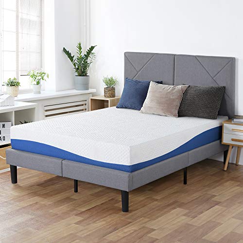 PrimaSleep Wave Gel Infused Memory Foam Mattress, 10'' H, Cal King, Blue