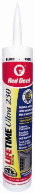 Red Devil 0770 Lifetime Ultra 230 Premium Elastomeric Acrylic Latex Sealant, 10.1 oz, White