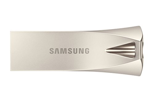 SAMSUNG BAR Plus 3.1 USB Flash Drive, 128GB, 400MB/s, Rugged Metal Casing, Storage Expansion for Photos, Videos, Music, Files, MUF-128BE3/AM, Champagne Silver