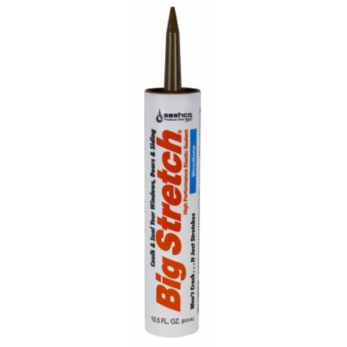 Sashco - 10018 Big Stretch Acrylic Latex High Performance Caulking Sealant, 10.5 oz Cartridge, Woodtone