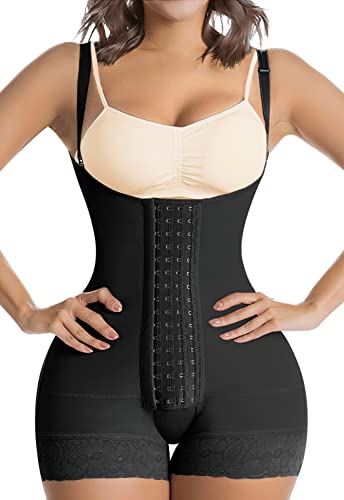 SHAPERX Shapewear Tummy Control High Compression Fajas Colombianas For Women Butt Lifter,SZ7206-Black-M