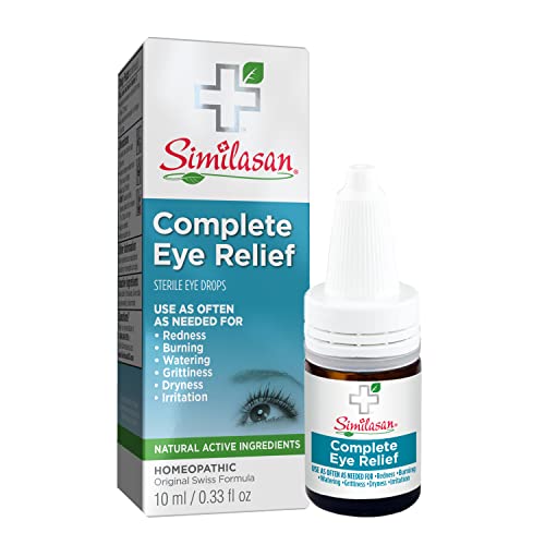 Similasan Complete Eye Relief Eye Drops 0.33 Ounce Bottle, for Temporary Relief from Red Eyes, Dry Eyes, Burning Eyes, Watery Eyes