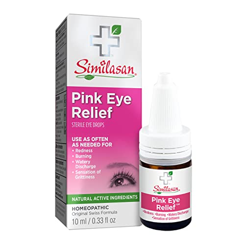 Similasan Pink Eye Relief Eye Drops .33 Ounce, for Temporary Relief from Red Eyes, Itchy Eyes, Burning Eyes, and Watery Eyes