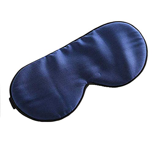 Sleep Mask, Silk Eye Mask for Sleeping with Adjustable Strap, Satin Blackout Sleeping Eye Mask for Men&Women, Comfortable Blindfold Eyeshade for Night Sleep(Blue)