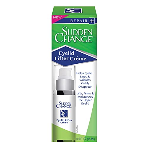 Sudden Change Eyelid Lifter Crème - Dimish Wrinkles & Eyelid Droop - Lift, Firm & Moisturize for Younger Looking Eyes - Formulated with Antioxidants - Makeup Friendly (0.5 oz)