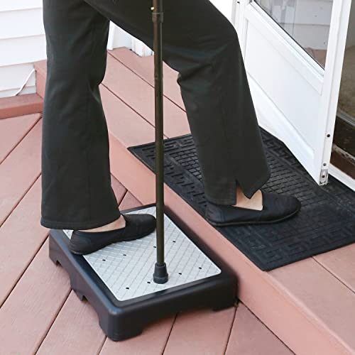 SUPPORT PLUS Platform Step Safety Step Platform for Elderly Fall Prevention Devices - 3 1/2 Inch High Riser Step, Indoor Outdoor Step