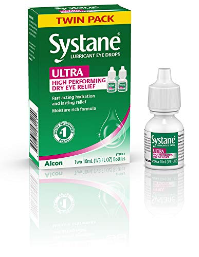 Systane Ultra Lubricant Eye Drops, Twin Pack, 10-mL Each,packaging may vary - 2 Count (Pack of 1)