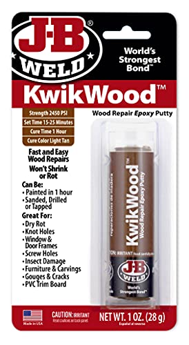 Tan KwikWood Wood Repair Epoxy Putty, 1 oz. Stick