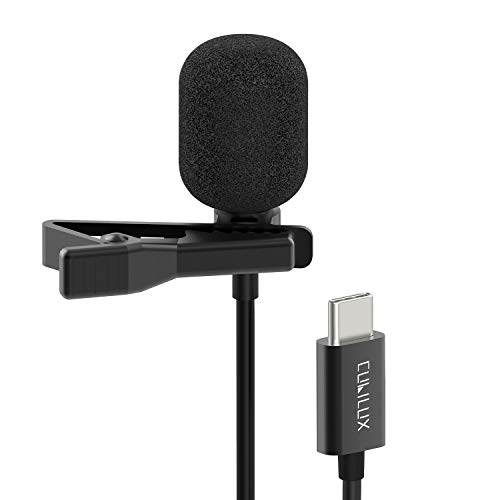 USB C Microphone, Cubilux Type C Lavalier MIC, External Lapel Clip MIC Compatible with iPad Pro/Air 5 4/Mini 6, Samsung S22/S21/S20 Z Fold/Flip 3/2 Tab S8/S7/S6 Note 20/10, Pixel 6a 6 Pro 5 4 XL, 5 FT