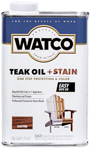 Watco 348758 Teak Oil Plus Stain, Quart, Flagstone, 32 Fl Oz
