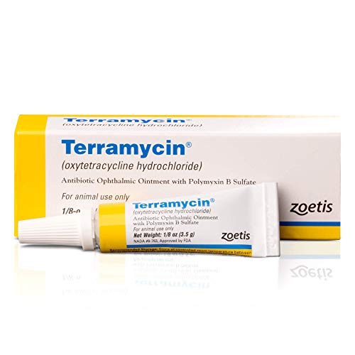 Zoetis Animal Health Terramycin Antibiotic Ophthalmic Ointment 1/8 oz