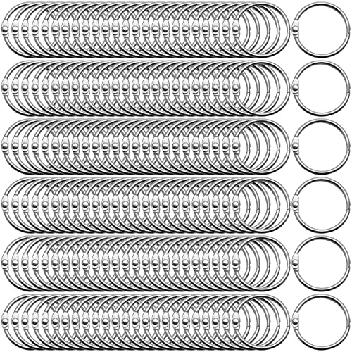 500 Pack Loose Leaf Binder Rings 1 Inch 25 mm Office Book Ring Flashcard Rings Metal Rings for Index Cards Ring Binder Clips for School Home Office Supplies, Silver