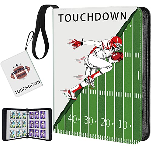 900 Pockets Football Cards Binder,Trading Card Holder Album Storage Display Case with Football Card Sleeves Card Holder Protectors Set for Football Card and Sports Card