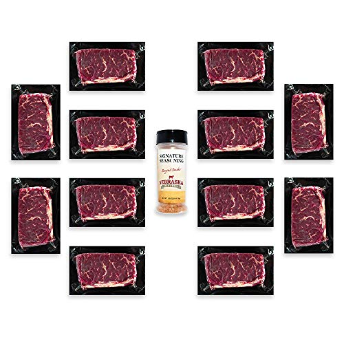 Aged Angus Petite (6oz) Top Sirloin by Nebraska Star Beef -Prestige- Hand Cut and Trimmed and Includes Seasoning - Gourmet Package Delivered to Your Door (12)