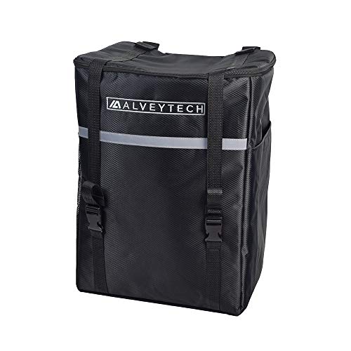 AlveyTech Extra Large Insulated Seat Back Bag Backpack - For Electric Mobility Scooters & Power Chairs, Wheelchairs, Transport Chair, Lightweight, Compact, PEVA lined Travel Basket Accessories Holder