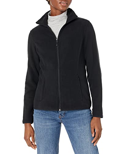 Amazon Essentials Women's Classic-Fit Long-Sleeve Full-Zip Polar Soft Fleece Jacket (Available in Plus Size), Black, XX-Large