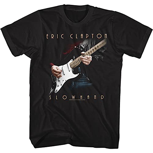 American Classics Eric Clapton Musician Slowhand Guitar Adult Short Sleeve T-Shirt Graphic Tee Black