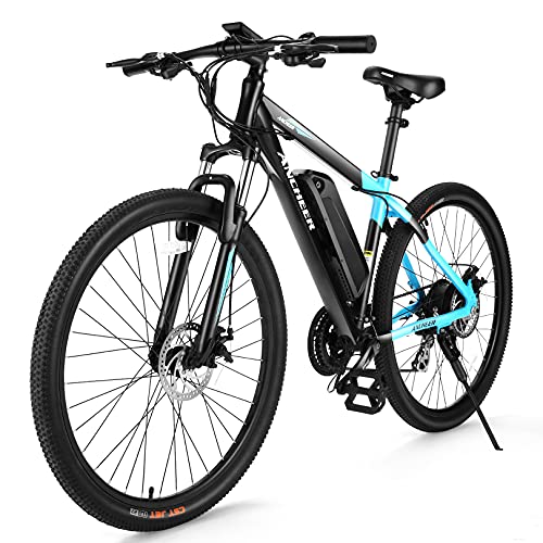 ANCHEER 350/500W Electric Bike 27.5'' Adults Electric Commuter Bike/Electric Mountain Bike, 36/48V Ebike with Removable 10/10.4Ah Battery, Professional 21/24 Speed Gears