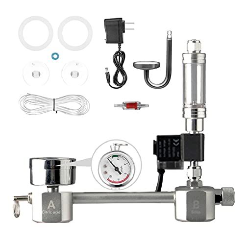 Aquarium DIY CO2 Generator System Kit CO2 Generator System with Solenoid Valve Bubble Counter Check Bubble Diffuser Carbon Dioxide Reactor Kit for Plants Aquarium