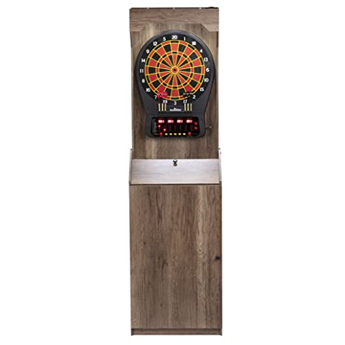 Arachnid E650 Free Standing Dartboard Cabinet Set, Rustic (E650FSRT-BK2)